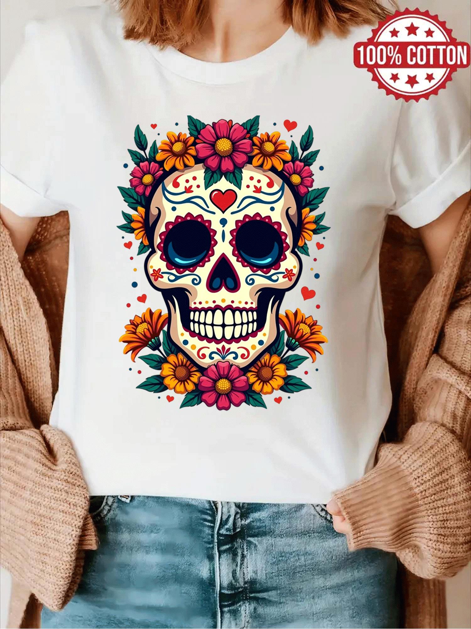 Blusa de Mujer con Estampado una Catrina