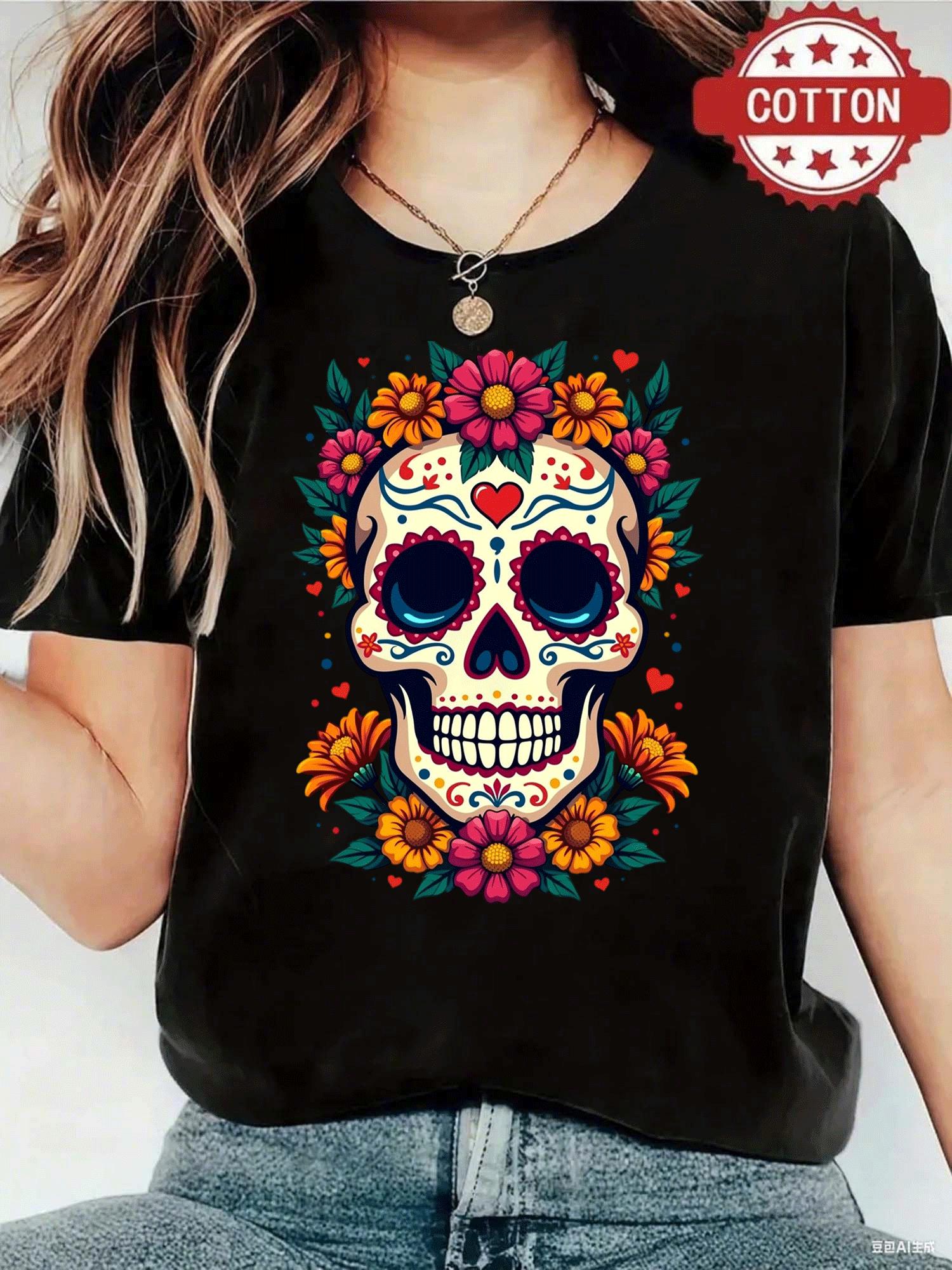 Blusa de Mujer con Estampado una Catrina