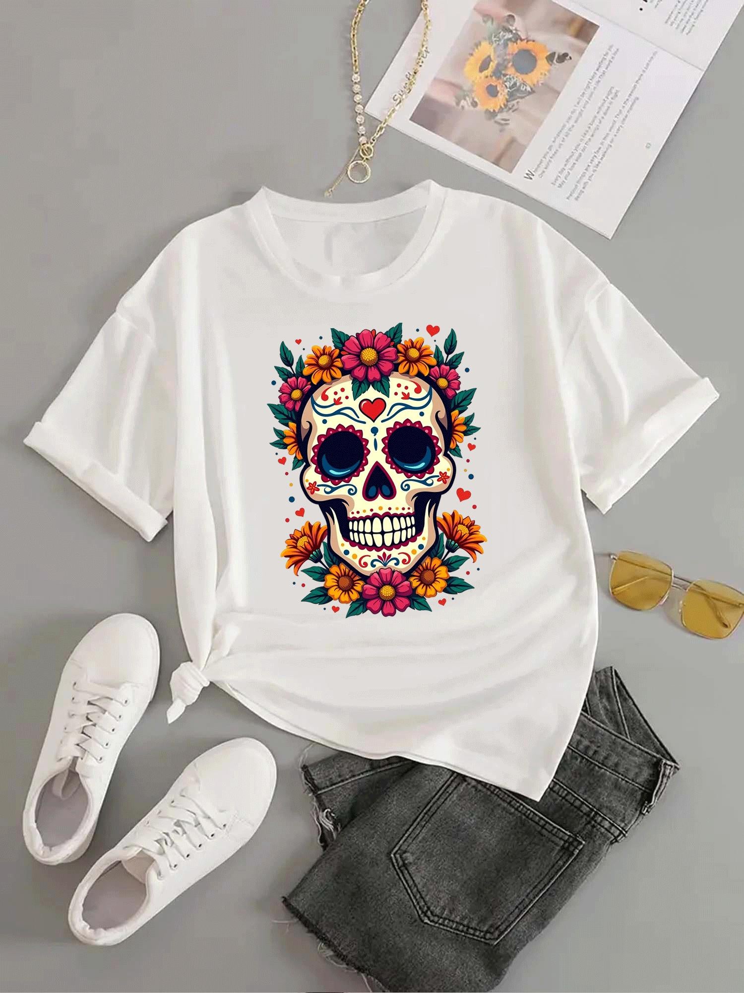 Blusa de Mujer con Estampado una Catrina