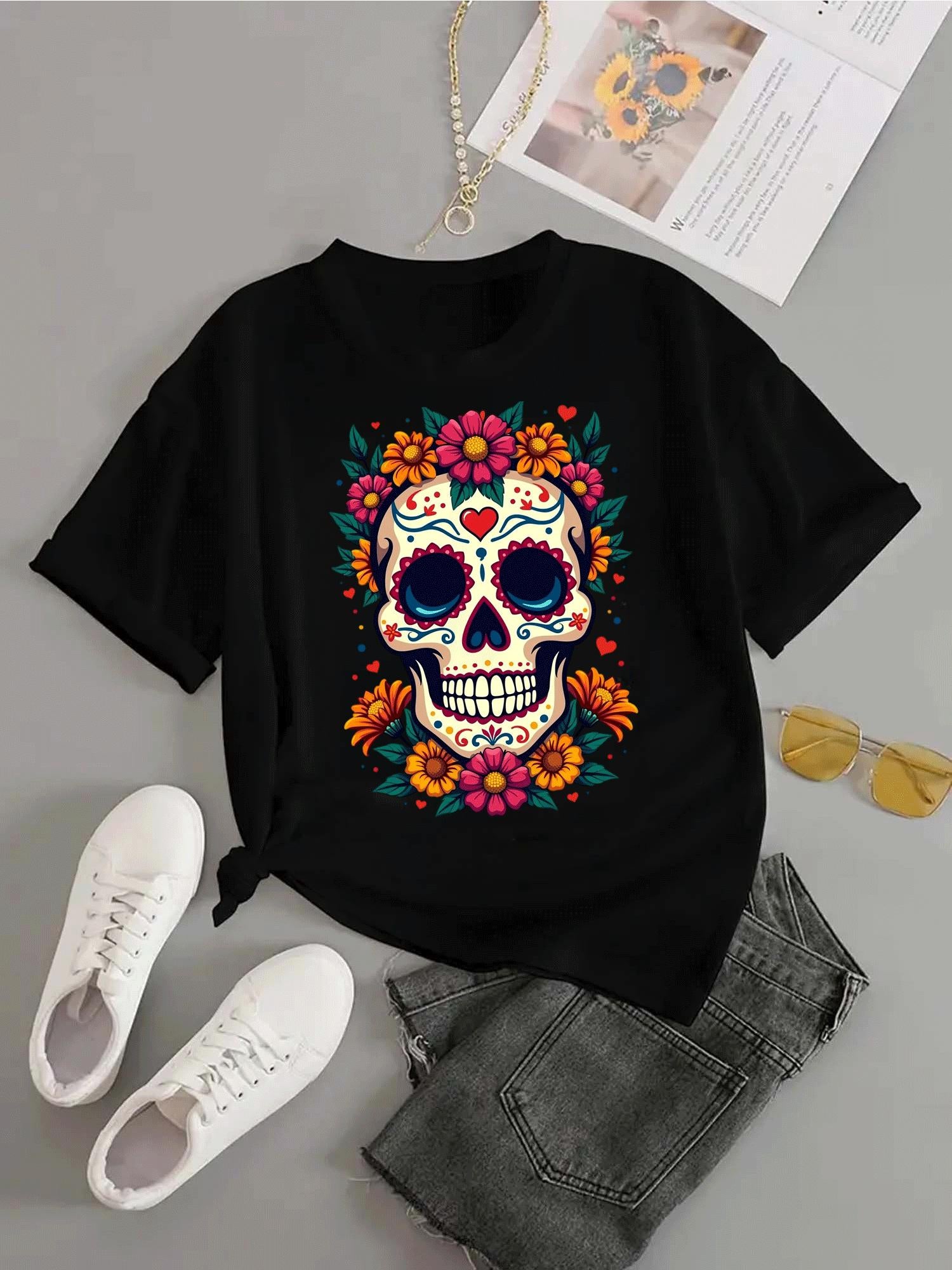 Blusa de Mujer con Estampado una Catrina