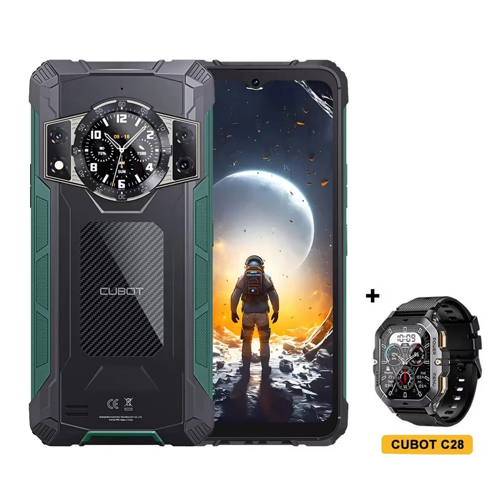 Cubot KingKong ACE 2 Smartphone Resistente Ultra Delgado Android 14 16GB RAM (6GB+10GB) + 128GB ROM Pantalla 6.56" 90Hz NFC