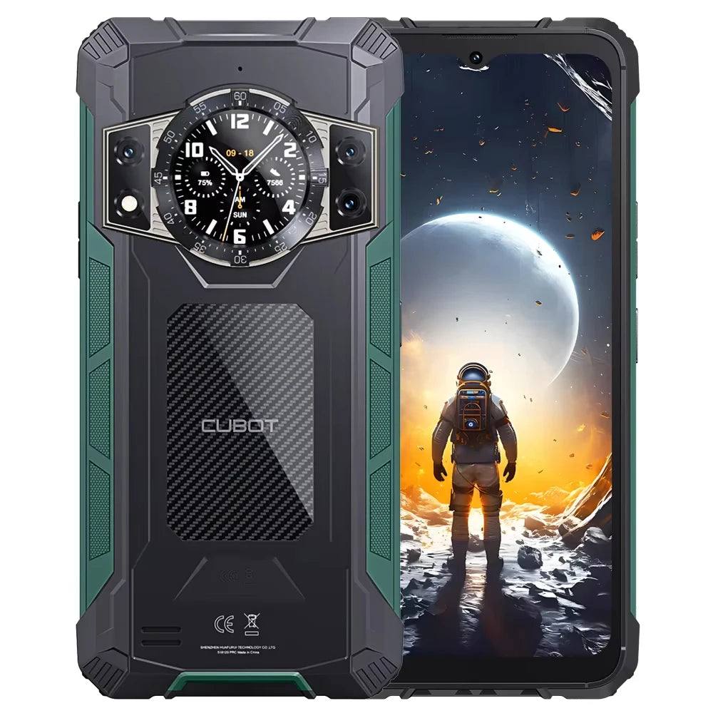 Cubot KingKong ACE 2 Smartphone Resistente Ultra Delgado Android 14 16GB RAM (6GB+10GB) + 128GB ROM Pantalla 6.56" 90Hz NFC