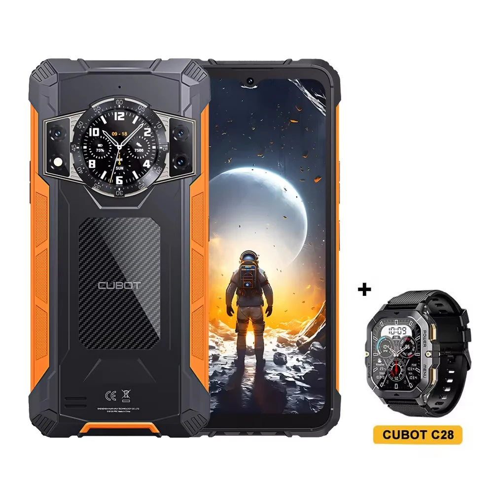 Cubot KingKong ACE 2 Smartphone Resistente Ultra Delgado Android 14 16GB RAM (6GB+10GB) + 128GB ROM Pantalla 6.56" 90Hz NFC