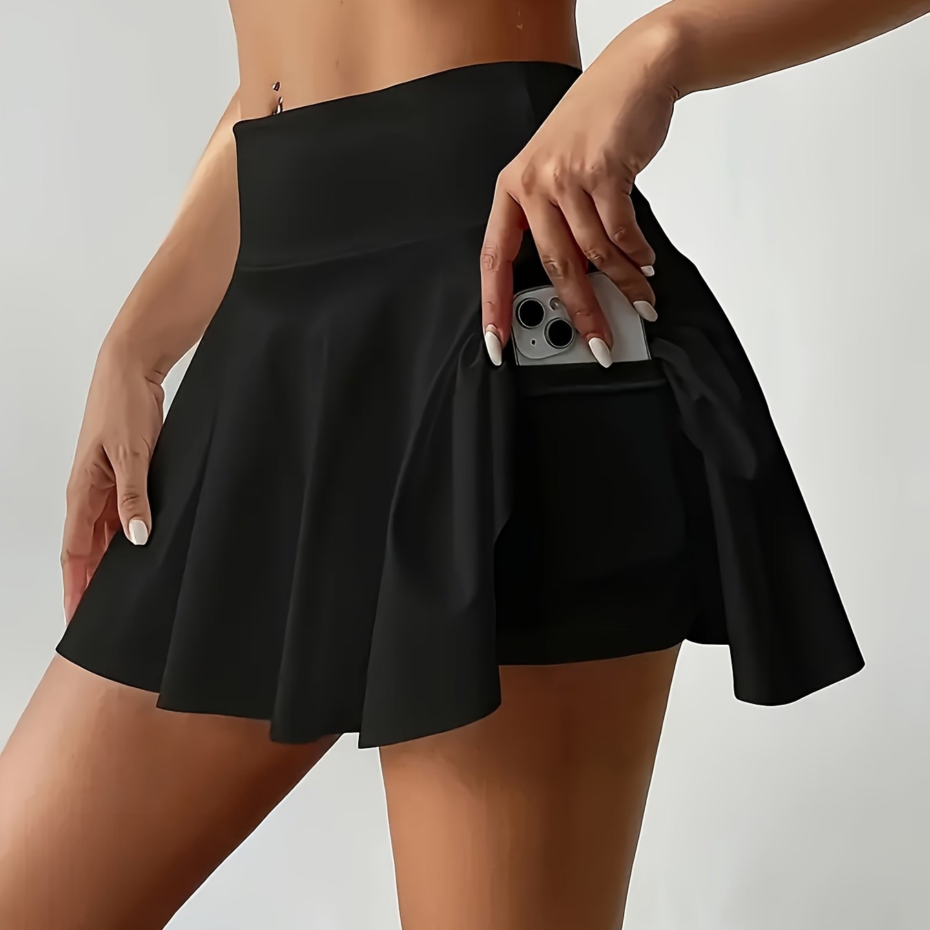 Falda de Mujer con Control de Abdomen - Cintura con Bolsillos Laterales