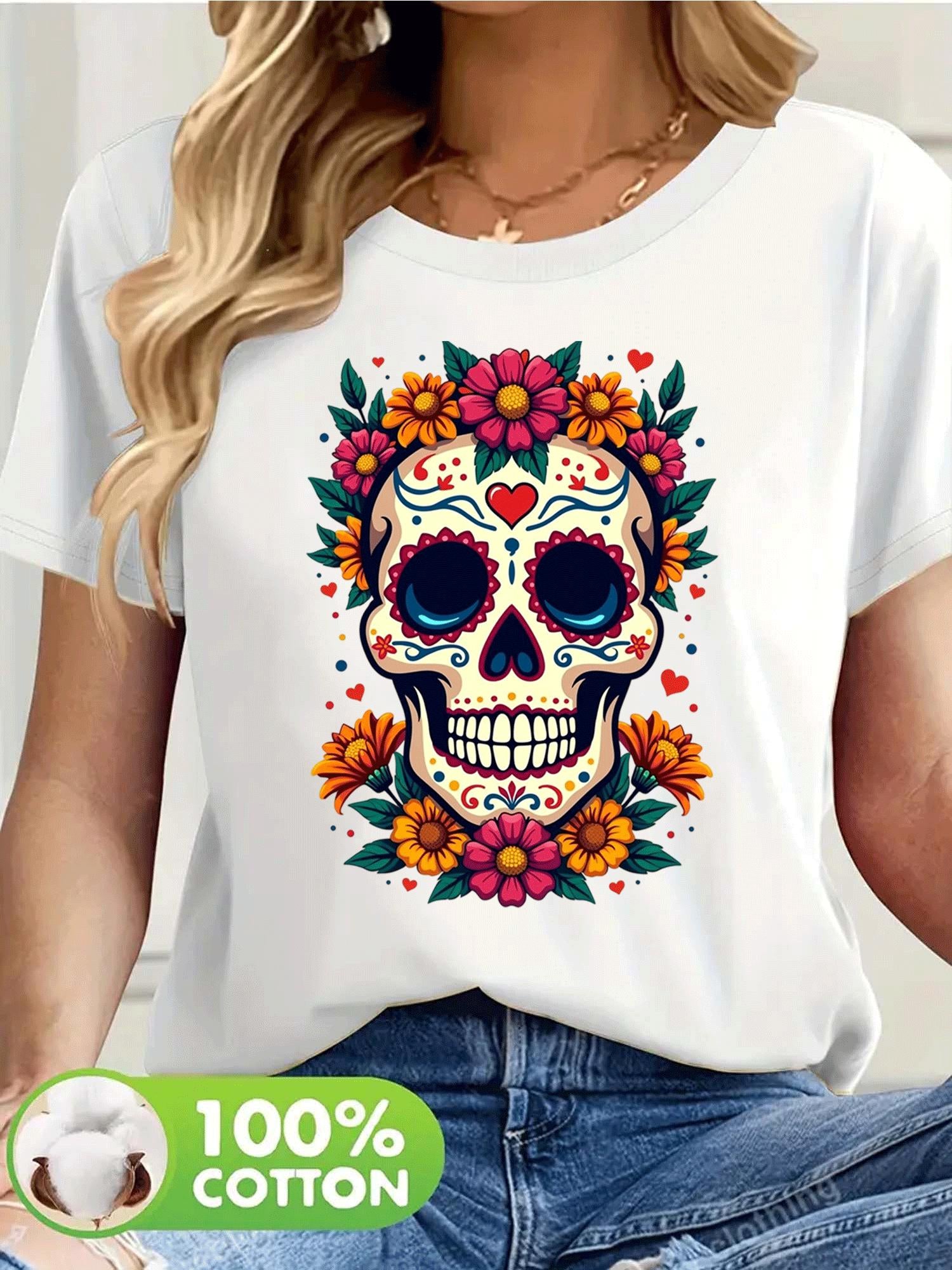 Blusa de Mujer con Estampado una Catrina
