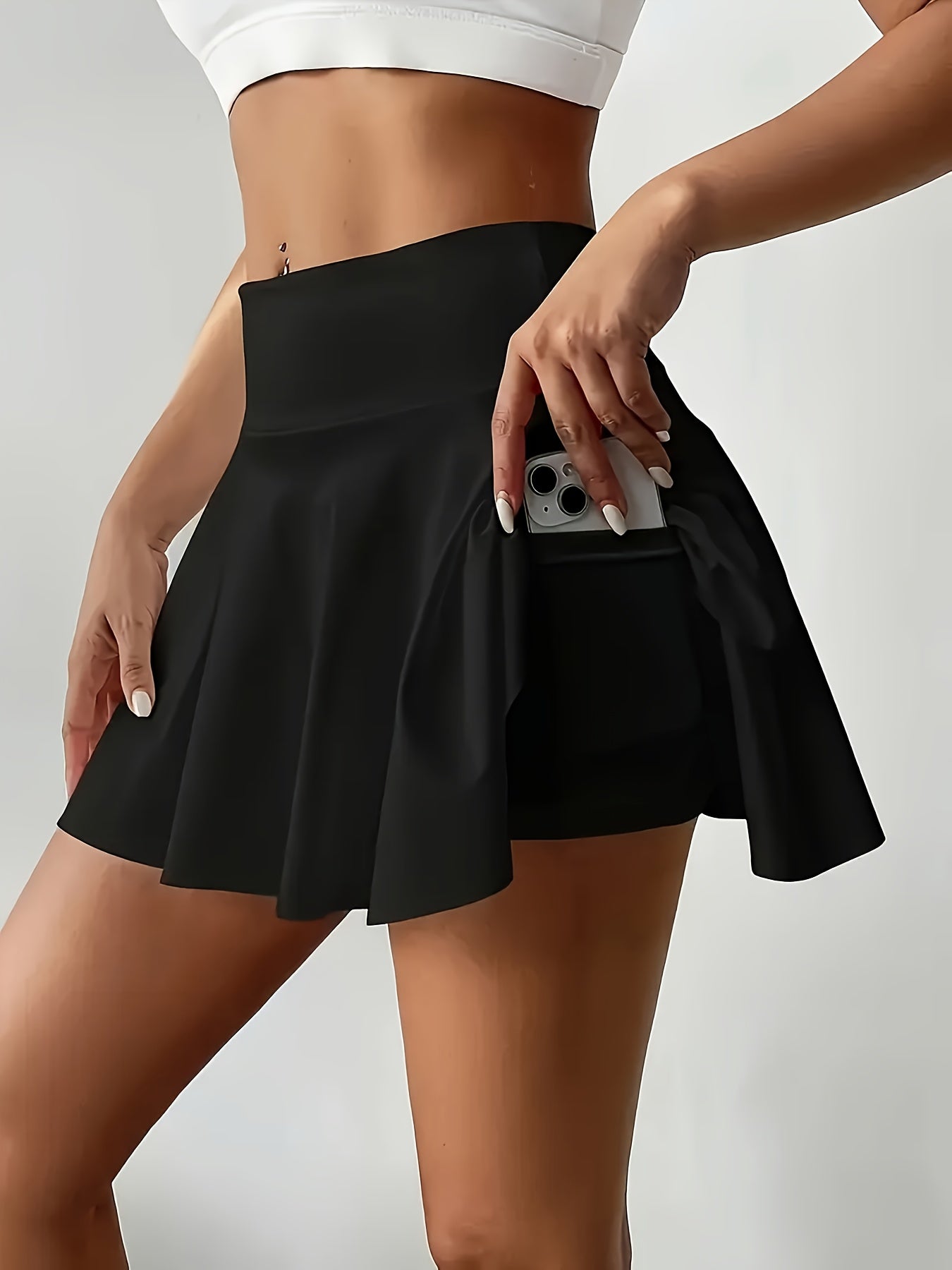 Falda de Mujer con Control de Abdomen - Cintura con Bolsillos Laterales