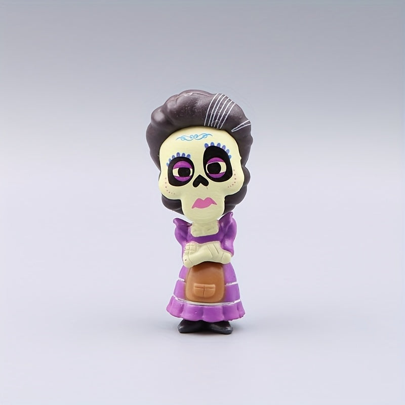 Set de 8 Figuras de Peluche Miguel Coco - Héctor y Dante - Regalo Perfecto para Fiestas de Cumpleaños, Navidad y Halloween