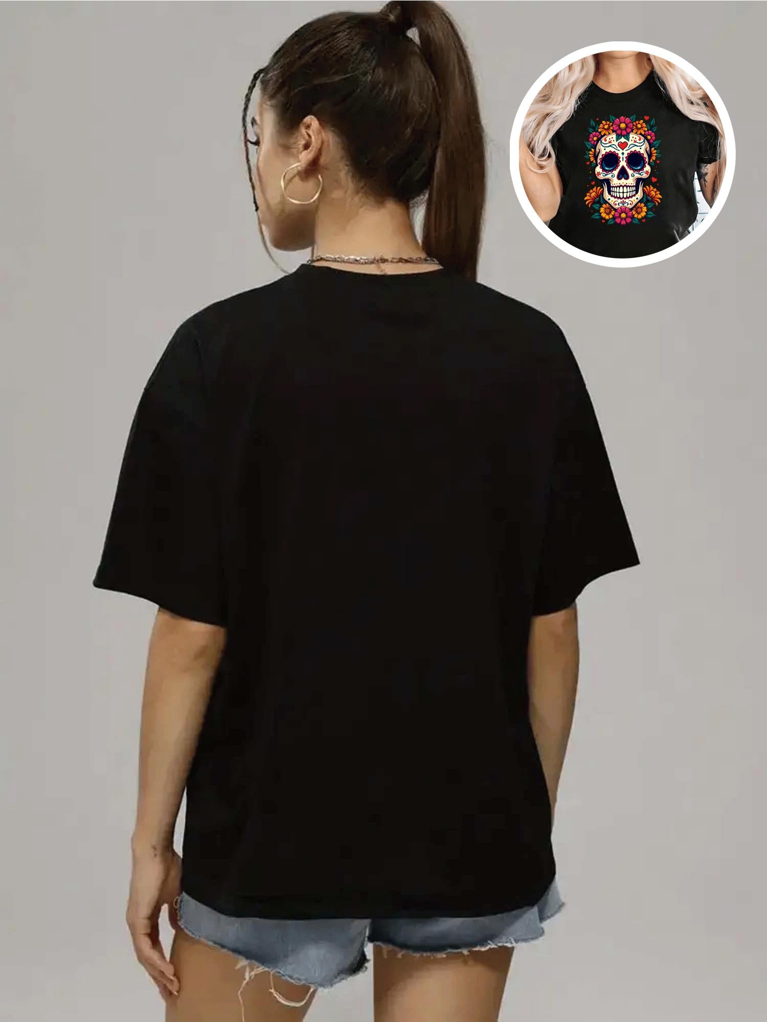 Blusa de Mujer con Estampado una Catrina